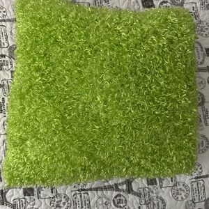 Lime Green Fuzzy Decorative Throw Pillow